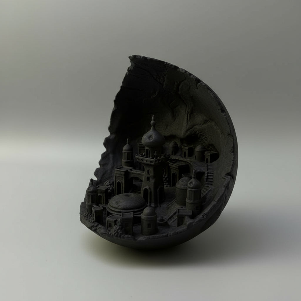 Moon Cityscape: A Celestial Masterpiece