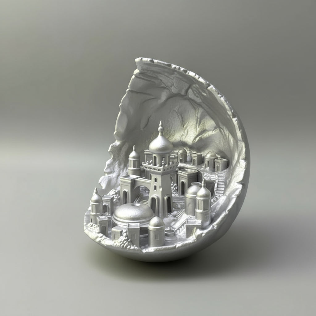 Moon Cityscape: A Celestial Masterpiece