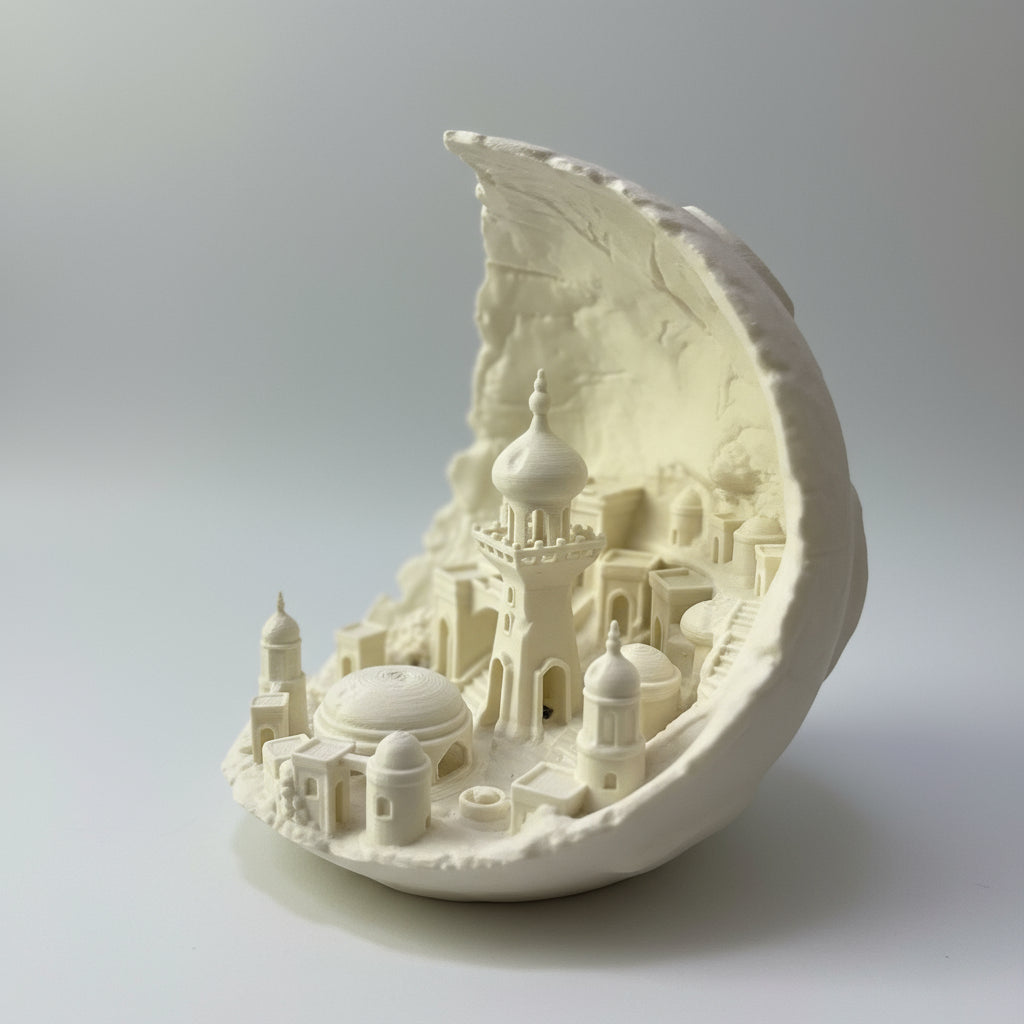 Moon Cityscape: A Celestial Masterpiece