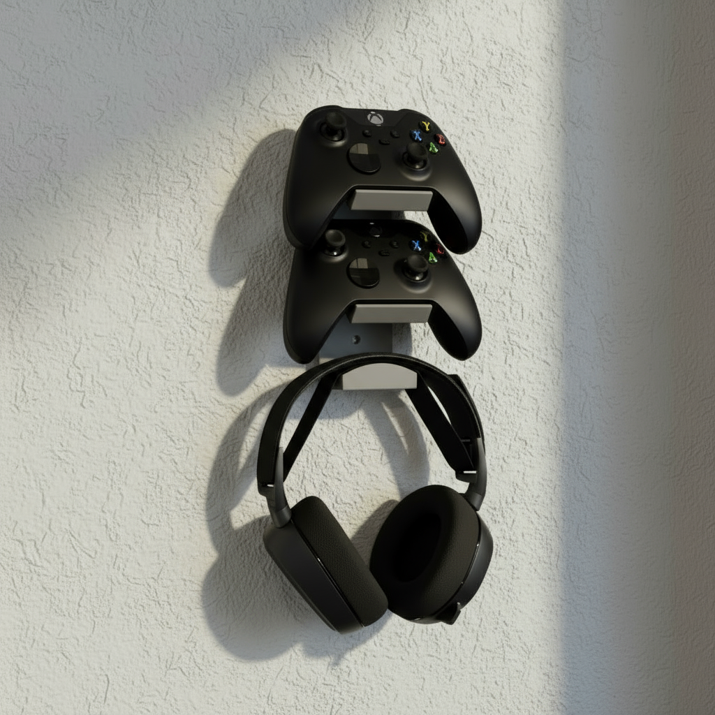 Combined Headphone & Dual Controller Hanger