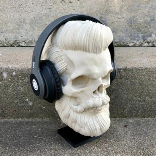 Bearded Skull Headphone Stand