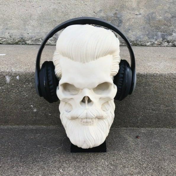 Bearded Skull Headphone Stand