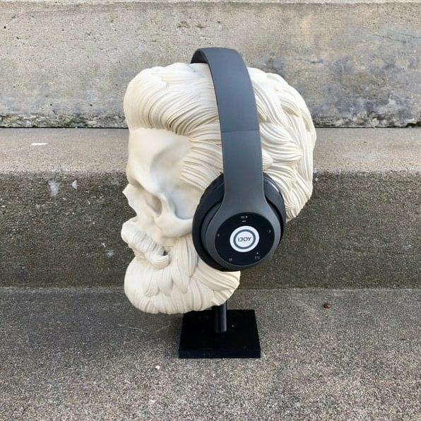 Bearded Skull Headphone Stand