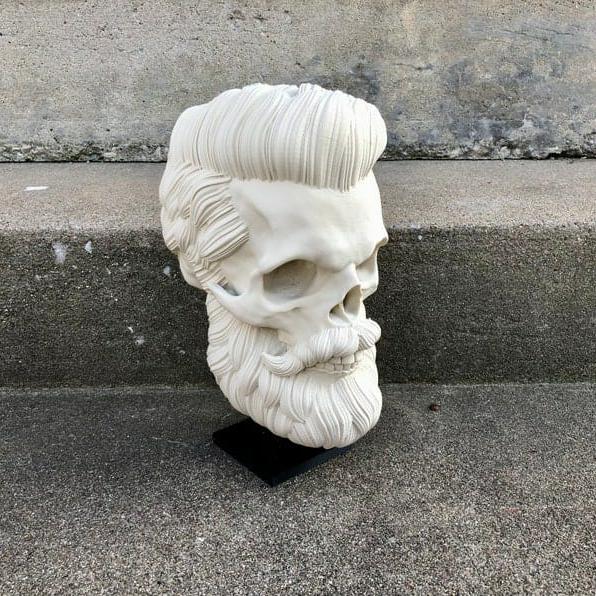 Bearded Skull Headphone Stand