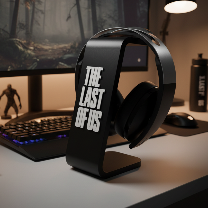 Headphone stand with The Last of Us logo