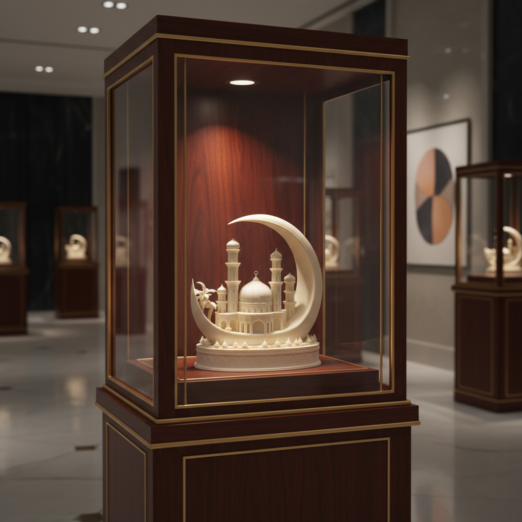 Luxury Cabinet 7 - Cherry Wood with Gold
