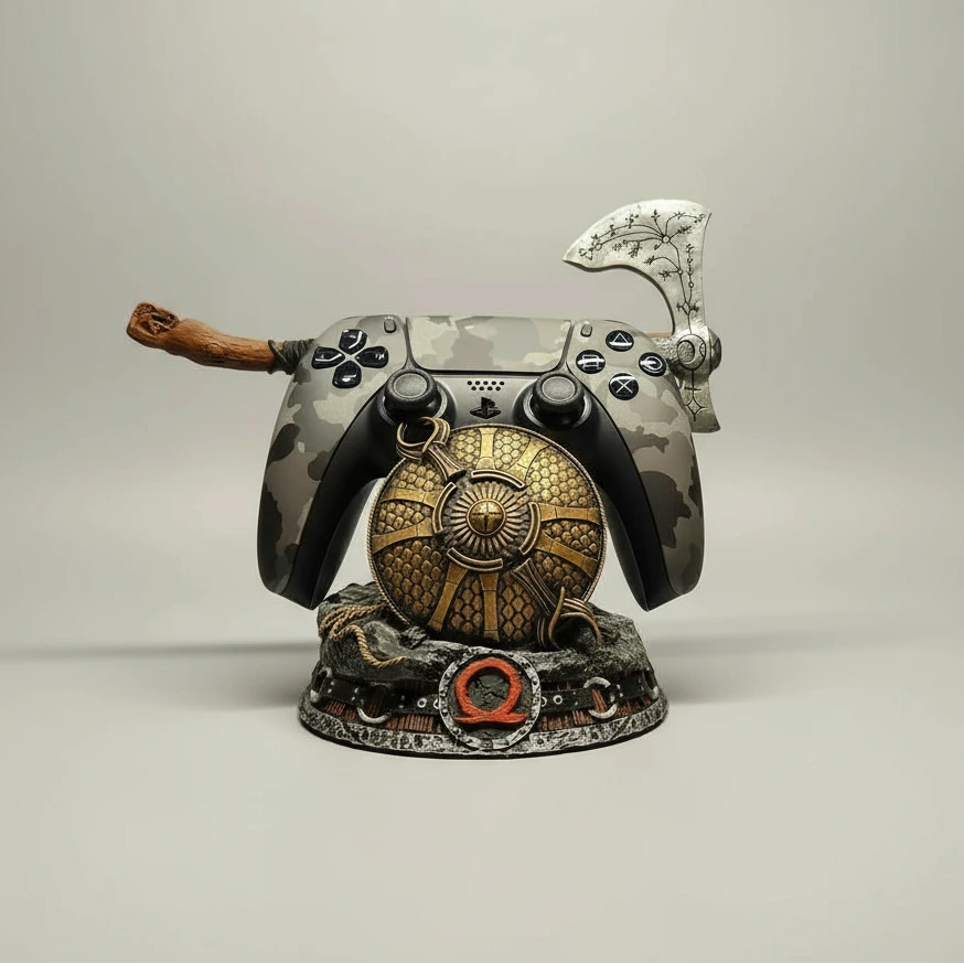 God of War "Guardian Shield with Leviathan Axe" Controller Stand