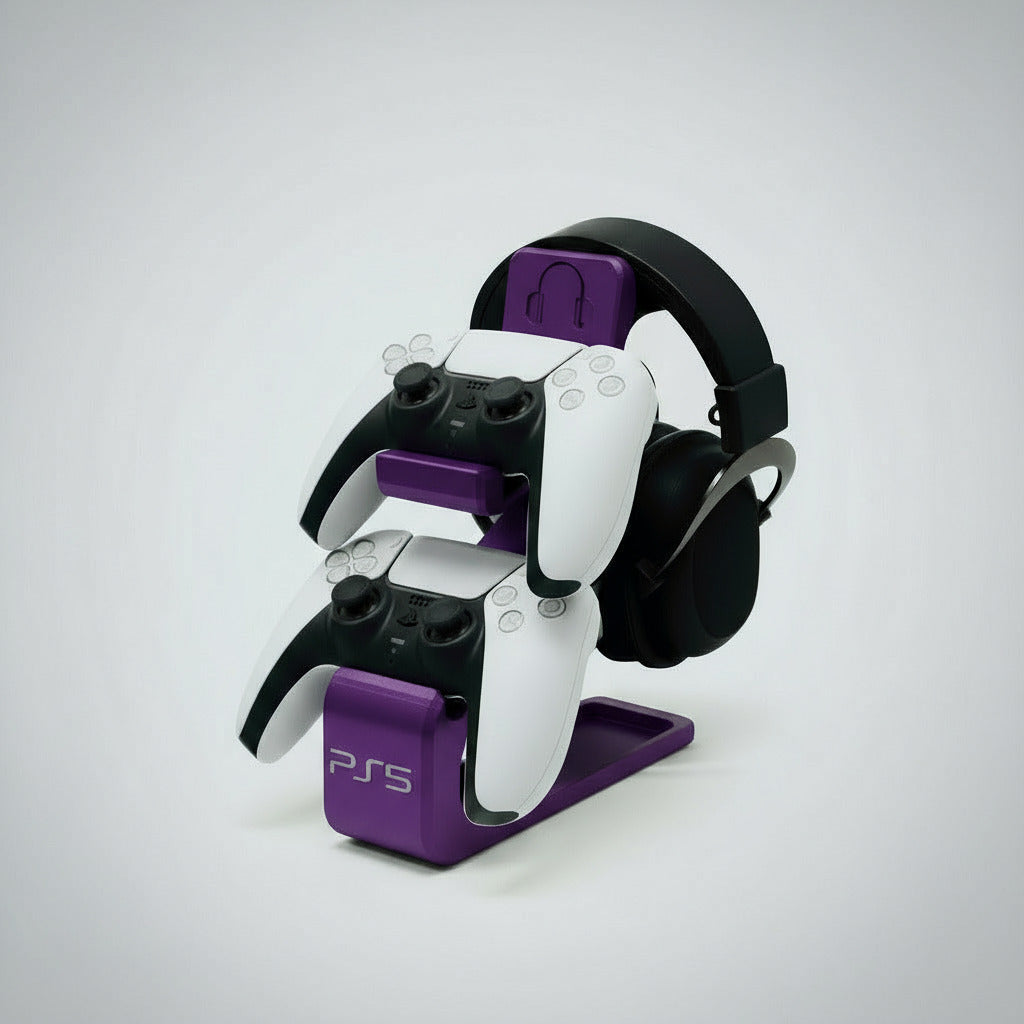 Combined Headphone & Dual Controller Stand