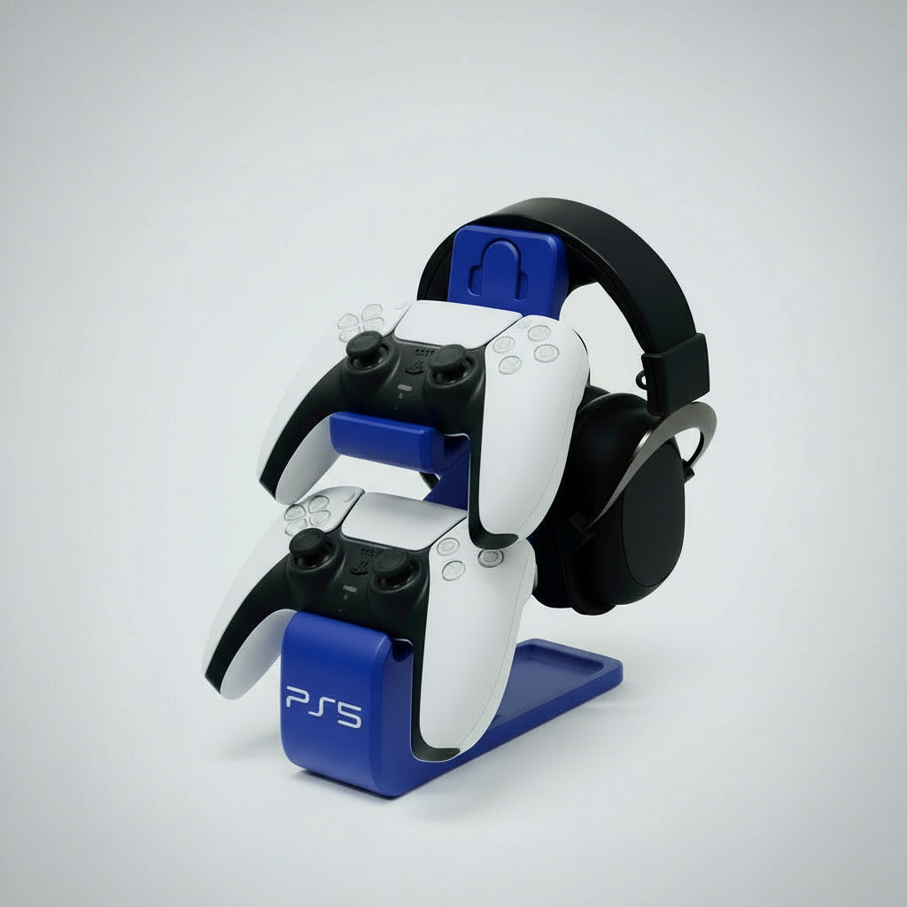 Combined Headphone & Dual Controller Stand