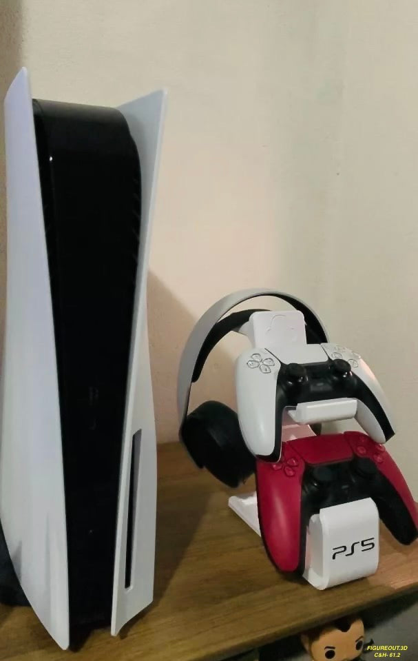 Combined Headphone & PS5 Dual Controller Stand