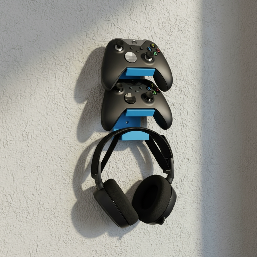 Combined Headphone & Dual Controller Hanger