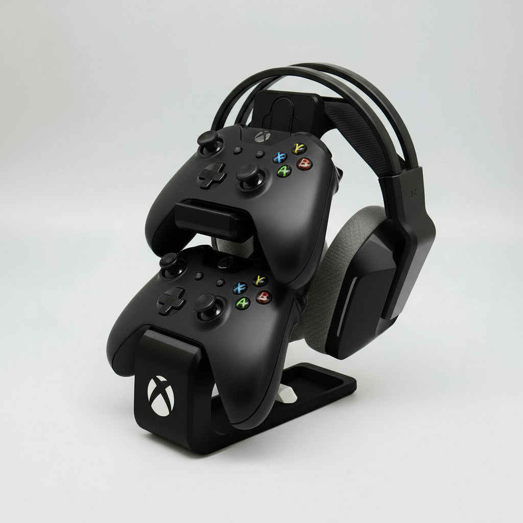 Combined Headphone & Dual Controller Stand