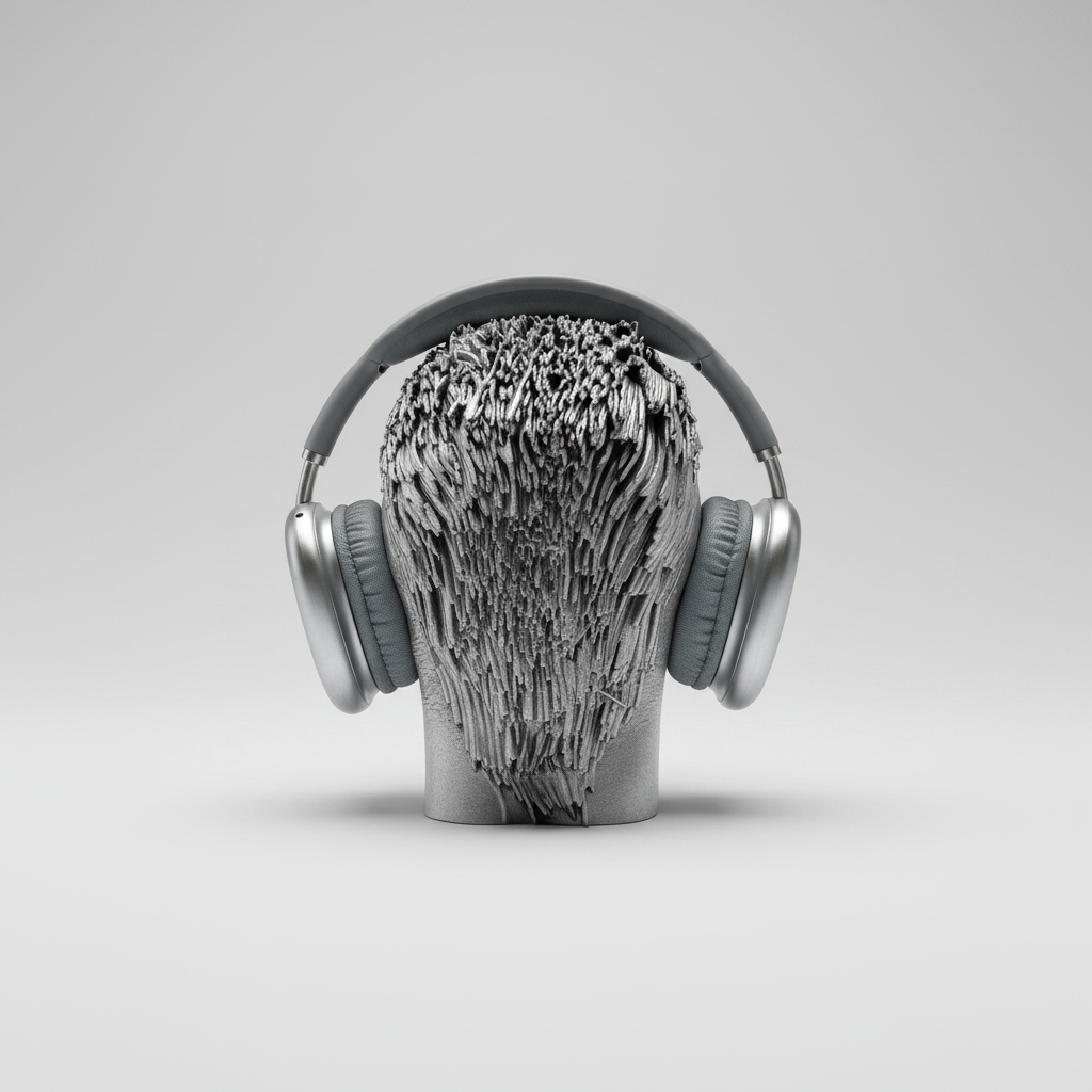 Abstract Head Stand - Light Grey