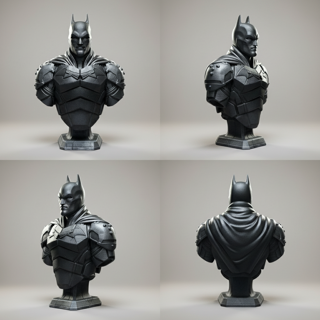 Batman bust 360 light grey