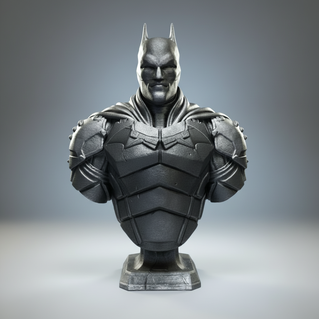 Batman bust light grey background