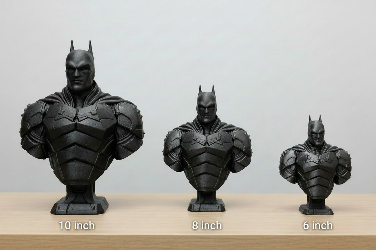 Batman Busts - Original Black Color, Grey Studio, Sized