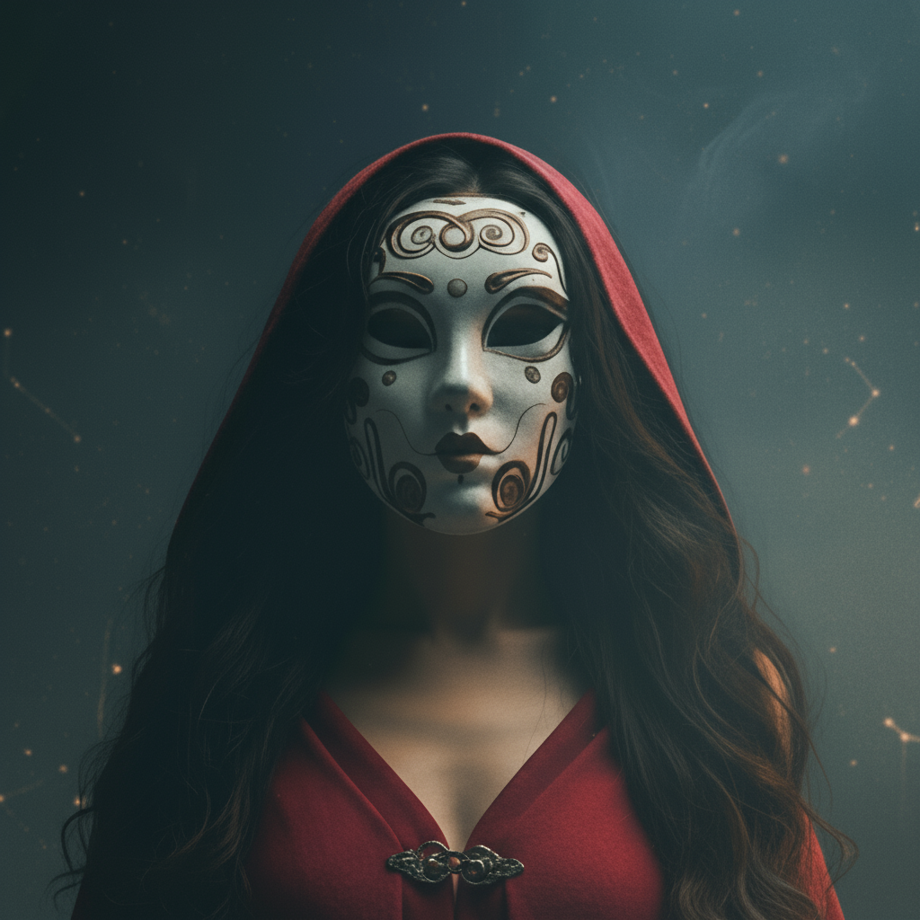 Scarlet Geisha Mask Moveable Jaw