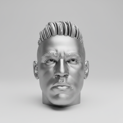 Clean Face Sculpture - Light Grey