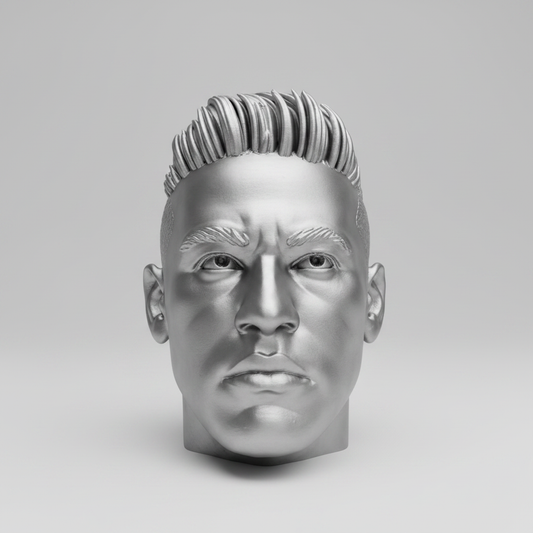 Clean Face Sculpture - Light Grey