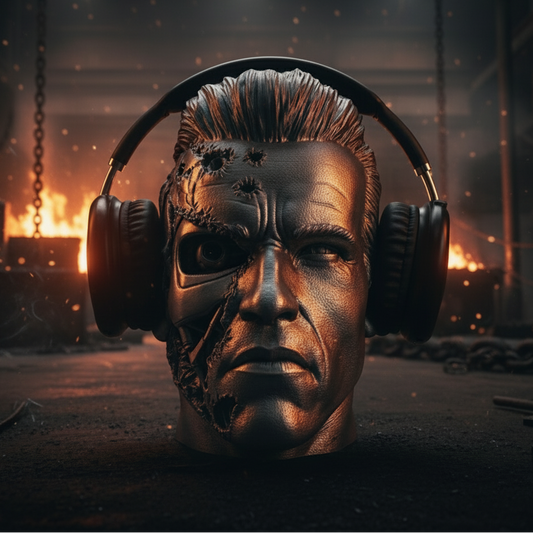 Cyborg Headphone Stand - Orange Forge