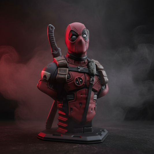 Deadpool bust with adjusted lighting angle