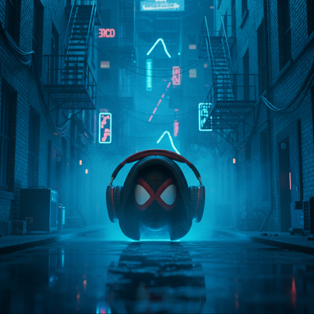 Dystopian blue alley