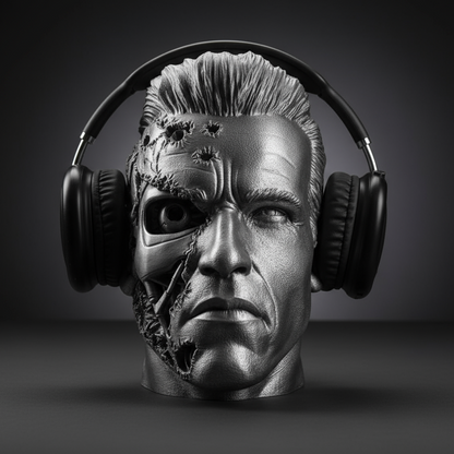 Enhanced Background - Cyborg Headphone Stand