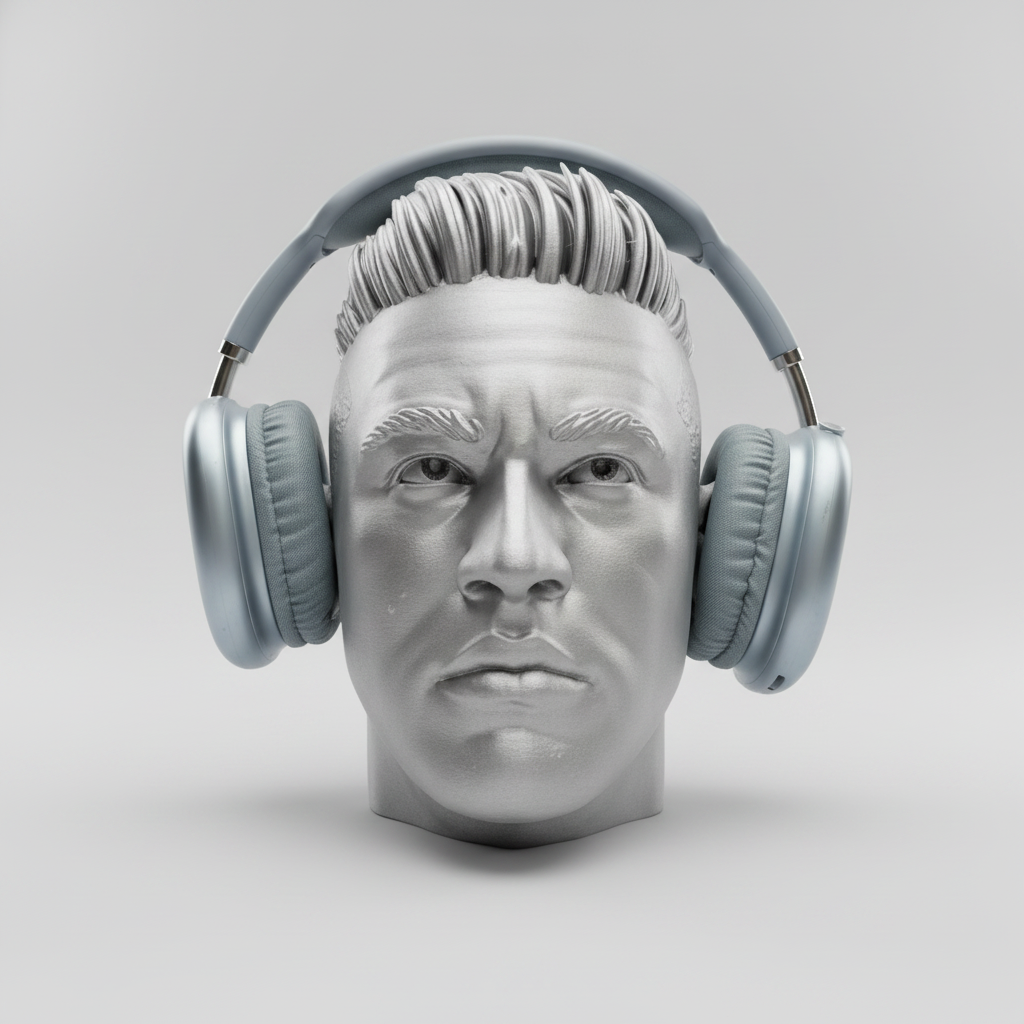 Front Face Sculpture Stand - Light Grey