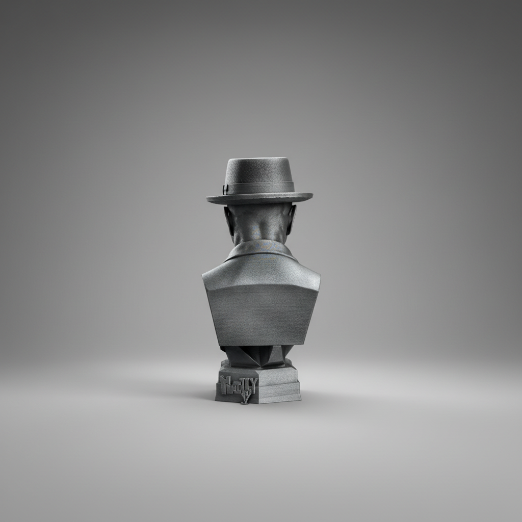 Grey studio background - Back view