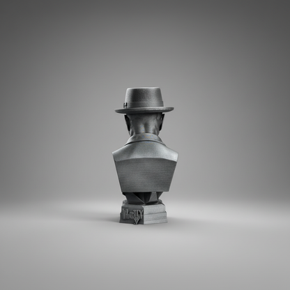 Grey studio background - Back view