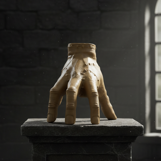 Hand with professional photography setup