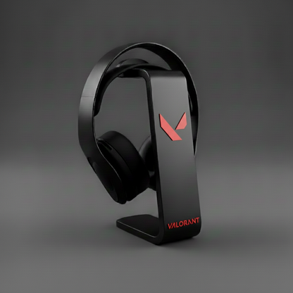 Headphone stand with Valorant logo