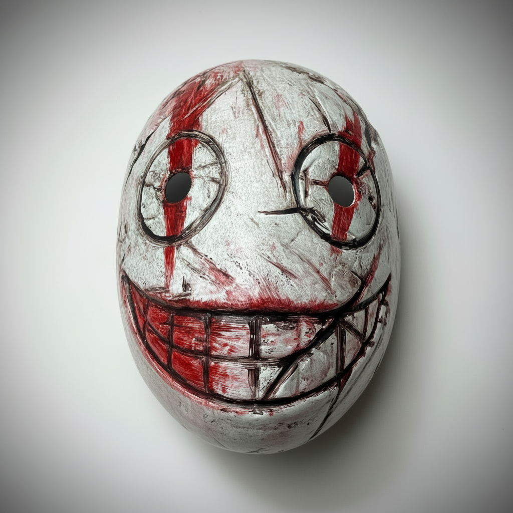 Legion Frank Mask top-down overhead grey studio