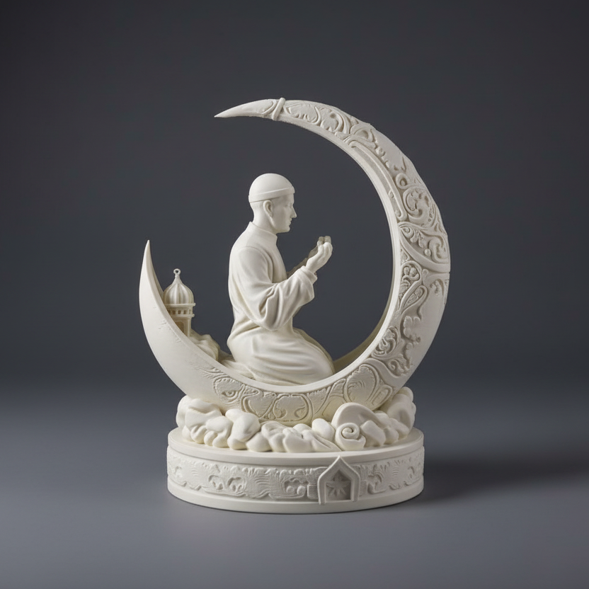 Islamic Prayer Statue - Angle 3