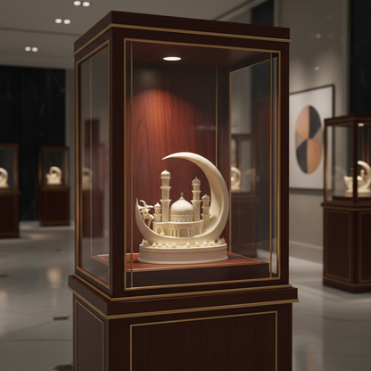 Luxury Cabinet 7 - Cherry Wood with Gold
