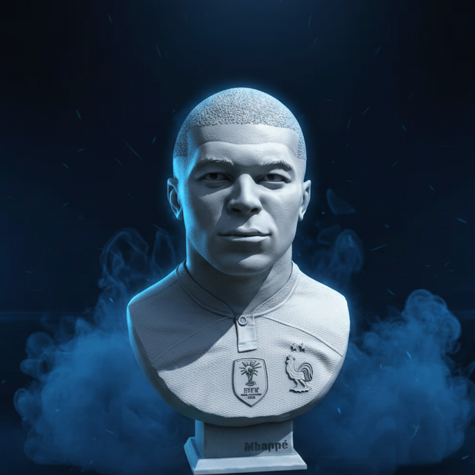 Kylian Mbappé Artwork Bust