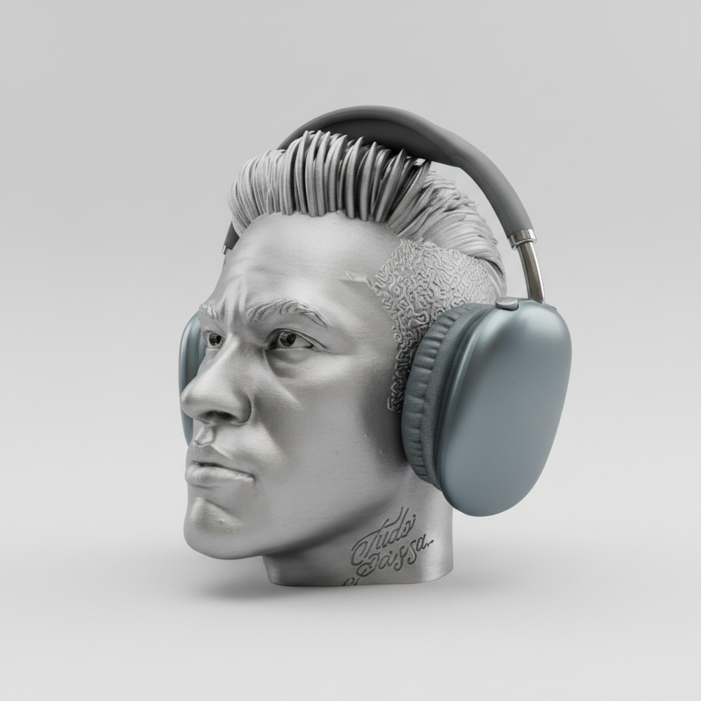 Mohawk Sculpture Stand - Light Grey