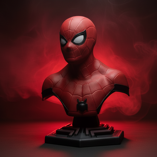 Spider-Man bust with brighter lighting