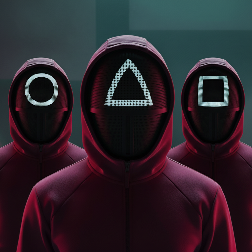 Three masks together - variation 4