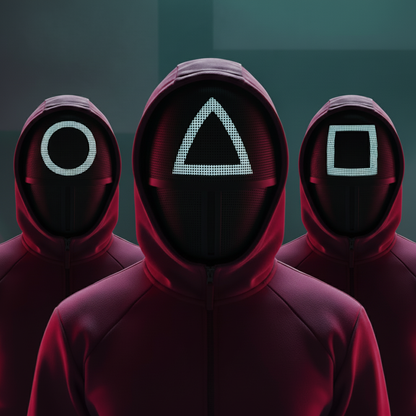 Three masks together - variation 4